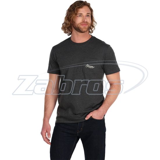 Картинка Simms Two Tone Pocket Tee, 13628-086-50, XL, Charcoal Heather