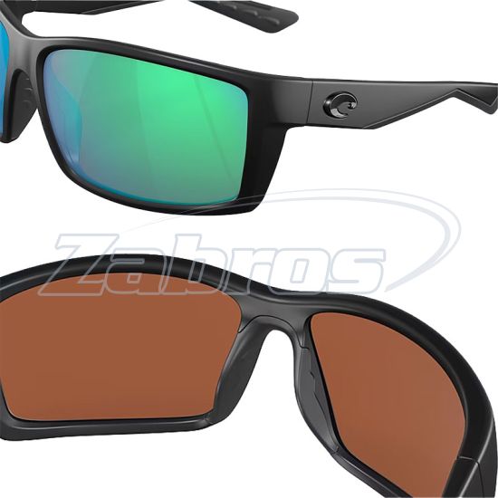 Купить Costa Del Mar Reefton, 97963555746, Blackout Green Mirror, Glass
