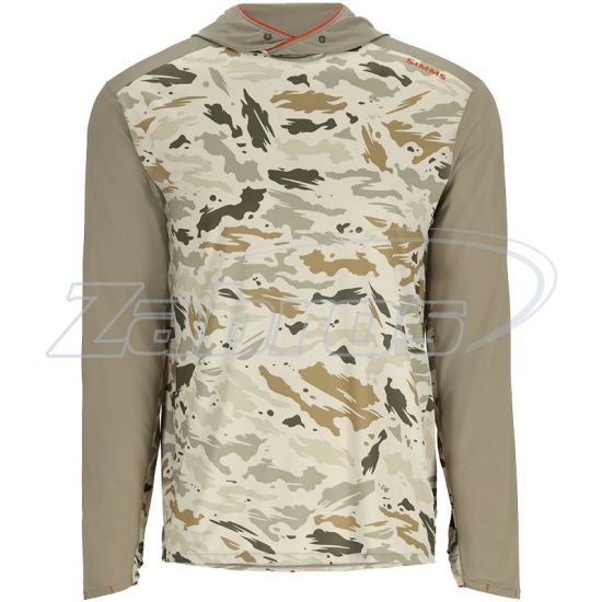 Фото Simms Bugstopper SolarFlex Hoody, 13682-3004-40, L, Ghost Camo Stone/Stone