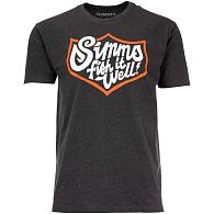 Футболка Simms Fish It Well Badge T-Shirt, 13517-086-60, XXL, Charcoal Heather, купить, цены в Киеве и Украине, интернет-магазин | Zabros