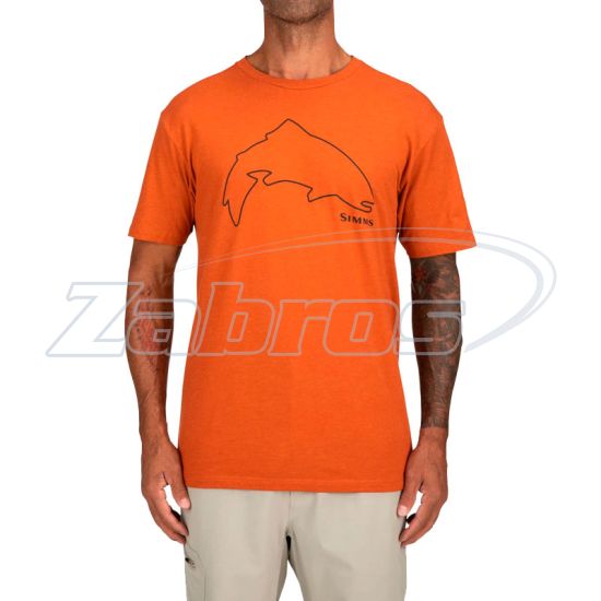 Фотография Simms Trout Outline T-Shirt, 13519, XL, Adobe Heather