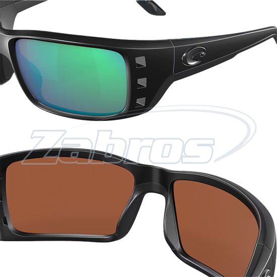 Купить Costa Del Mar Permit, 97963508353, Blackout, Green Mirror, Glass