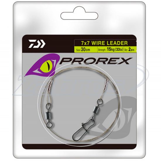 Фотографія Daiwa Prorex 7x7 Wire Leader, 17925-015, 20 см, 15 кг, 2 шт