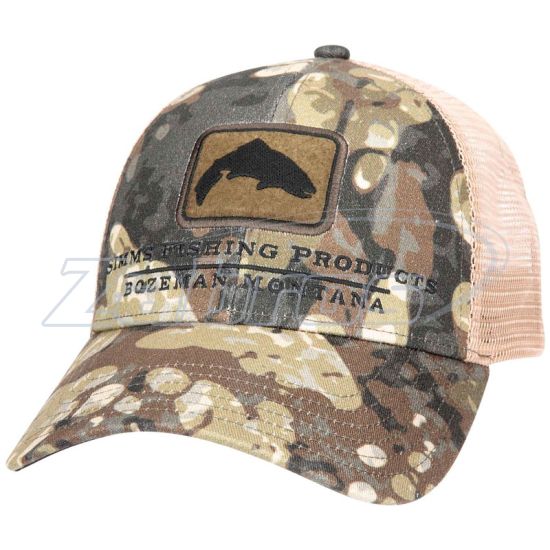 Фото Simms Trout Icon Trucker Hat, 12226, Riperian Camo