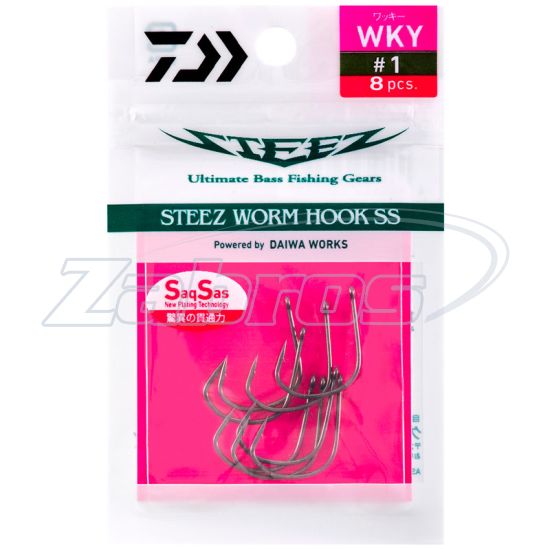 Фотография Daiwa Steez Worm Hook SS Wacky, 2/0, 6 шт