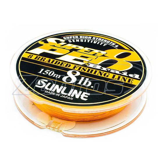 Фотографія Sunline Super PE 8 Braid, #0,6, 0,13 мм, 3 кг, 150 м, Orange