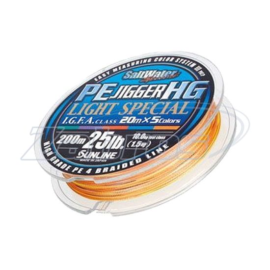 Картинка Sunline PE Jigger HG Light Special, #0,6, 0,13 мм, 4,2 кг, 200 м, Multi Color