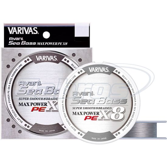 Фотография Varivas Avani Seabass Max Power PE X8, #1,2, 0,18 мм, 10,85 кг, 150 м, Stealth Gray