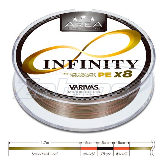 Фото Varivas Super Trout Area Infinity PE X8, #0,3, 0,09 мм, 3,375 кг, 75 м