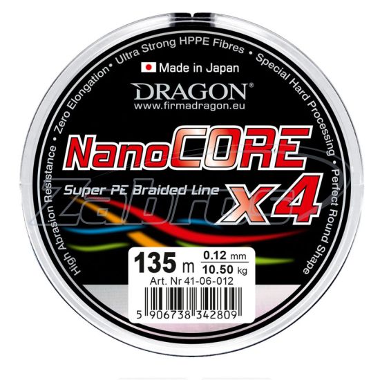 Фото Dragon Nano Core X4, 41-06-808, 0,08 мм, 6,1 кг, 135 м, Red