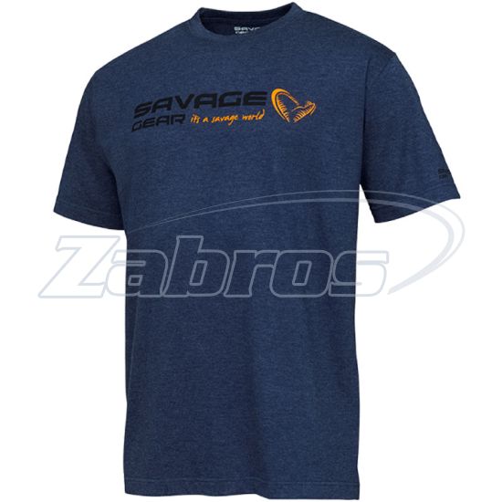 Фото Savage Gear Signature Logo T-Shirt, 73657, XL, Blue Melange