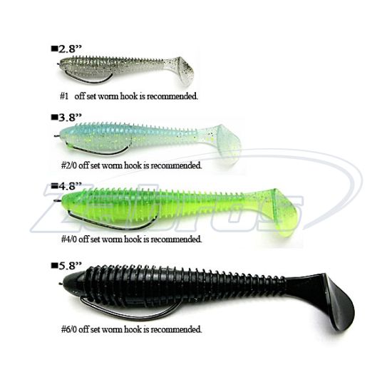 Малюнок Keitech Swing Impact FAT, 3,80", 9,65 см, 6 шт, EA#03