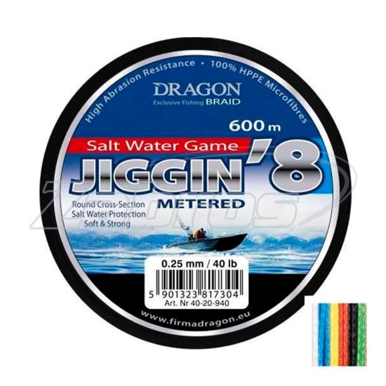 Фото Dragon Salt Water Game Jiggin 8, 40-20-970, 0,35 мм, 70 кг, 600 м, Multicolor