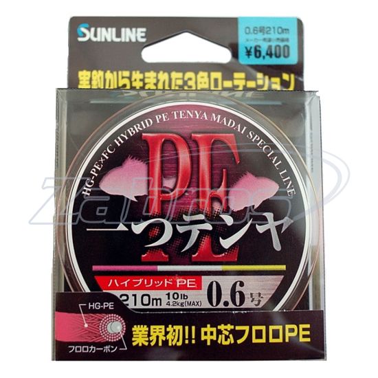 Фотография Sunline Hitotsu Tenya PE, #1, 0,18 мм, 7,5 кг, 210 м, Multi Color