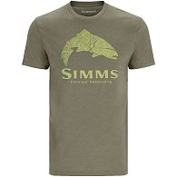 Футболка Simms Wood Trout Fill T-Shirt, 13437-2024-60, XXL, Military Heather - Neon: купить, цена, Киев, Украина | Zabros