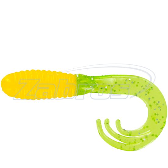 Фото Big Bite Baits Triple Tip Grub, 2,00", 5,08 см, 10 шт, Yellow/Chart Shine