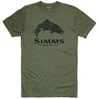 Футболка Simms Wood Trout Fill T-Shirt, 13437-914-30, M, Military Heather: купить, цена, Киев, Украина | Zabros