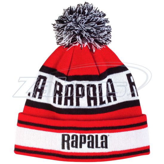 Фото Rapala Pom Beanie, RAPBEANIE6, Red Black