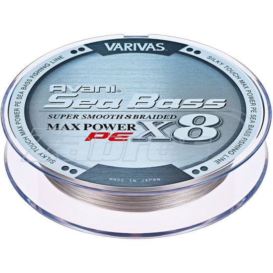 Фото Varivas Avani Seabass Max Power PE X8, #0,8, 0,15 мм, 7,52 кг, 150 м, Stealth Gray