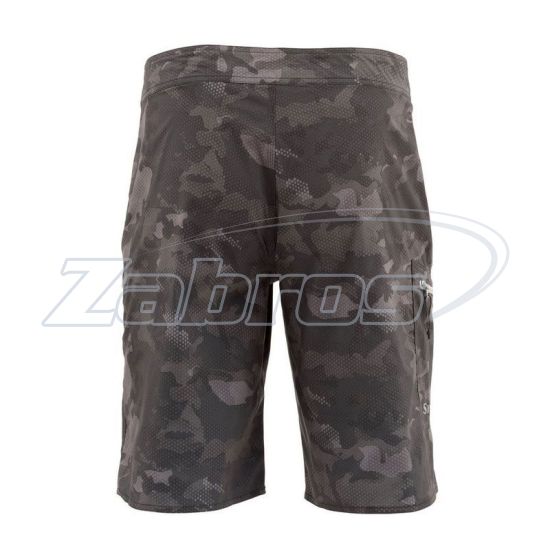 Фотографія Simms Tumunu Board Short - Print, 12880-008-W30, 30W, Hex Flo Camo Carbon