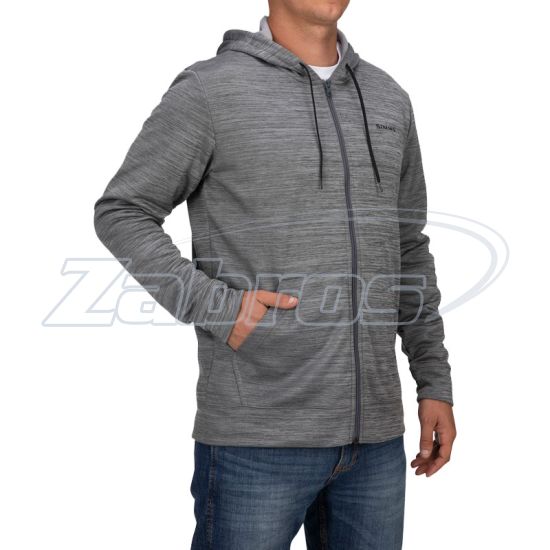 Фотографія Simms Challenger Hoody - Full Zip, 13281-083-60, XXL, Steel Heather