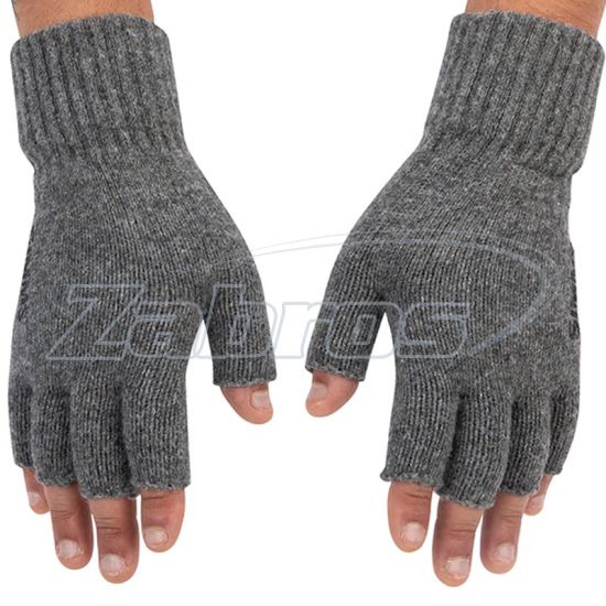 Фотографія Simms Wool Half-Finger Glove, 13234-030-2030, S/M, Steel
