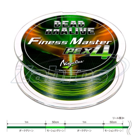 Фото Varivas Nogales Dead or Alive Finesse Master PE X4, #0,3, 0,09 мм, 3,15 кг, 150 м