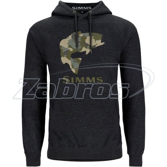 Фото Simms Bass Fill Hoody, 13767-086-60, XXL, Charcoal Heather