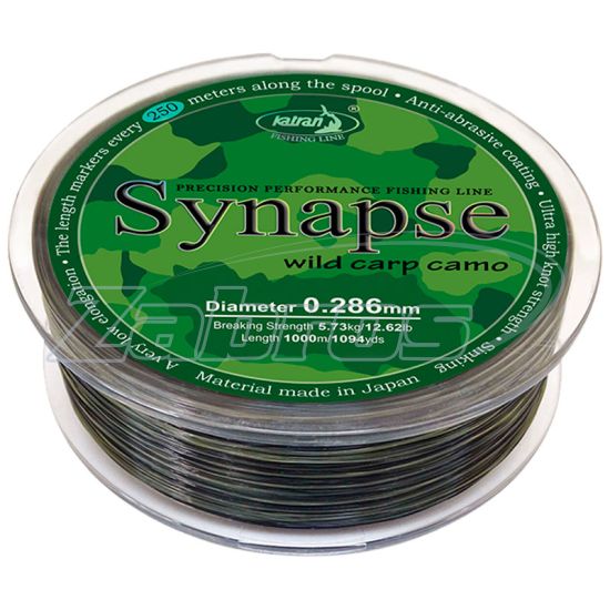 Фото Katran Synapse Wild Carp Camo, 0,286 мм, 5,72 кг, 1000 м,