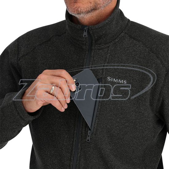 Цена Simms Rivershed Full Zip, 13850-010-20, S, Black Heather