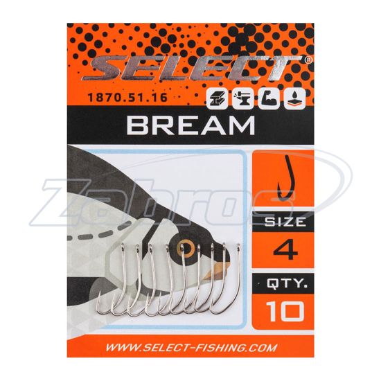 Фотографія Select Bream, 8, 10 шт, Nickel