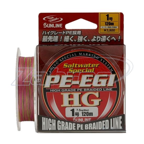 Купить Sunline PE EGI HG, #0,8, 0,15 мм, 5,6 кг, 120 м, Multi Color