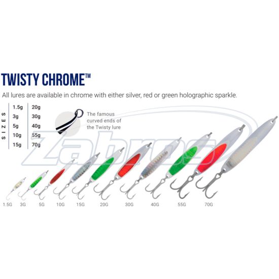 Фотографія Halco Twisty, 40 г, Сhrome
