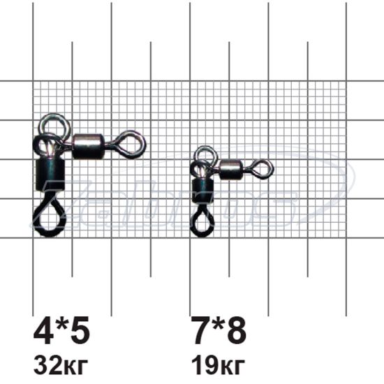 Фотографія MiniMax Rolling Triangle Joint Rolling Swivel, YM-1006-4'5, 32 кг, 10 шт