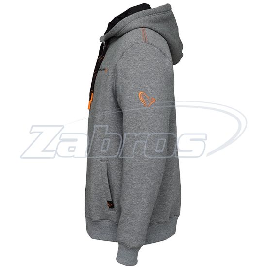 Малюнок Savage Gear Classic Zip Hoodie, 73696, XXL, Grey Melange