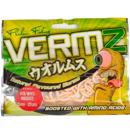 Фото Fladen Vermz Maggots, 15 мм, 120 шт, Natural White