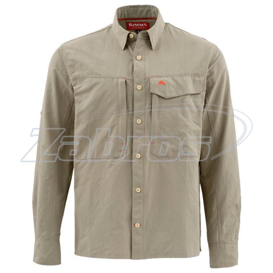 Фото Simms Guide Fishing Shirt - Solid, 11710-260-20, S, Dark Khaki