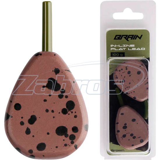 Фото Brain In-Line Flat Lead, 56 г, 2 шт, Brown