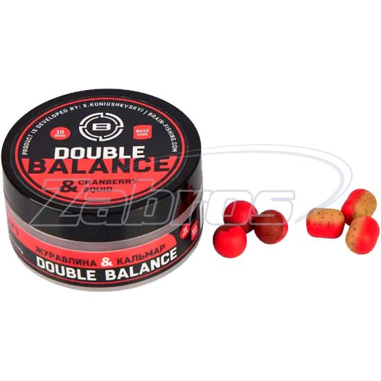 Фото Brain Double Balance Cranberry & Squid (клюква + кальмар), 12+10x14 мм, 34 г