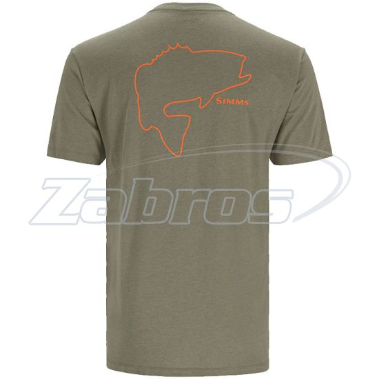 Фотография Simms Bass Outline T-Shirt, 13516-914-30, M, Military Heather