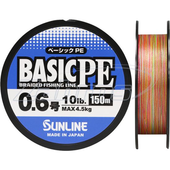 Фото Sunline Basic PE HG, #0,8, 0,15 мм, 6 кг, 150 м, Multi Color
