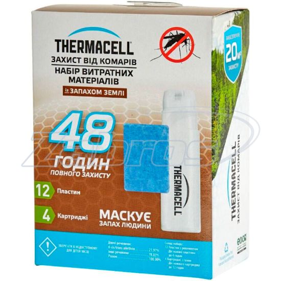 Фото Thermacell E-4, Earth Scent Mosquito Repellent Refills, 48 часов