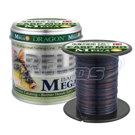 Фото Dragon Mega Baits Сarp Mono, 30-24-030, 0,3 мм, 9,5 кг, 600 м, Multi Color