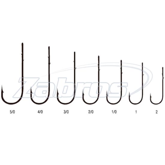 Фотографія Fudo Worm SSB2, FWS2-6111, 2/0, 5 шт, Black