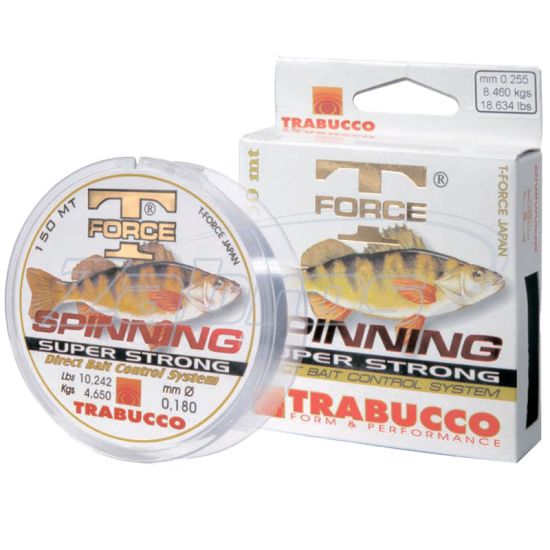 Фото Trabucco T-Force Spinning Perch, 053-50-250, 0,25 мм, 8,46 кг, 150 м, Light Grey
