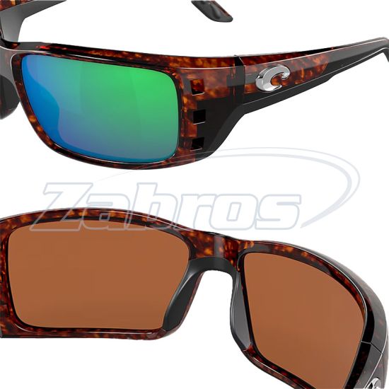 Купити Costa Del Mar Permit, 97963455091, Tortoise, Green Mirror, Glass