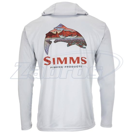 Фото Simms Tech Hoody - Artist Series, 13521-859-20, S, Trout Logo Flame/Sterling