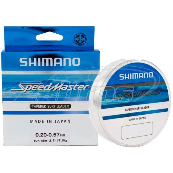 Фото Shimano Speedmaster Tapered Surf Leader Clear, 0,23-0,57 мм, 3,60-17,00 кг, 10x15 м Фото Shimano Speedmaster Tapered Surf Leader Clear, 0,23-0,57 мм, 3,60-17,00 кг, 10x15 м