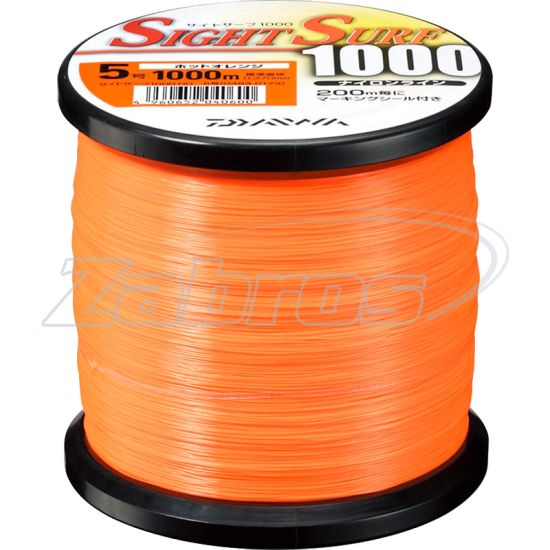 Фото Daiwa Sight Surf II, 4630171, 0,285 мм, 1000 м, Hot Orange