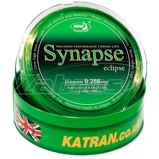 Фотография Katran Synapse Eclipse, 0,286 мм, 6,15 кг, 1000 м, Neon+Black